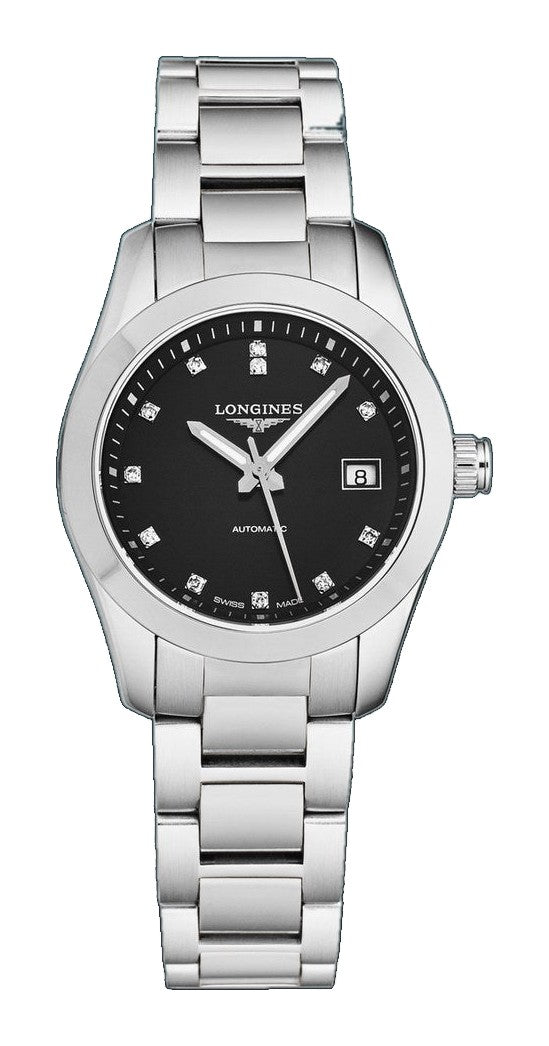 Conquest L22854586 / Silver | Black Dial