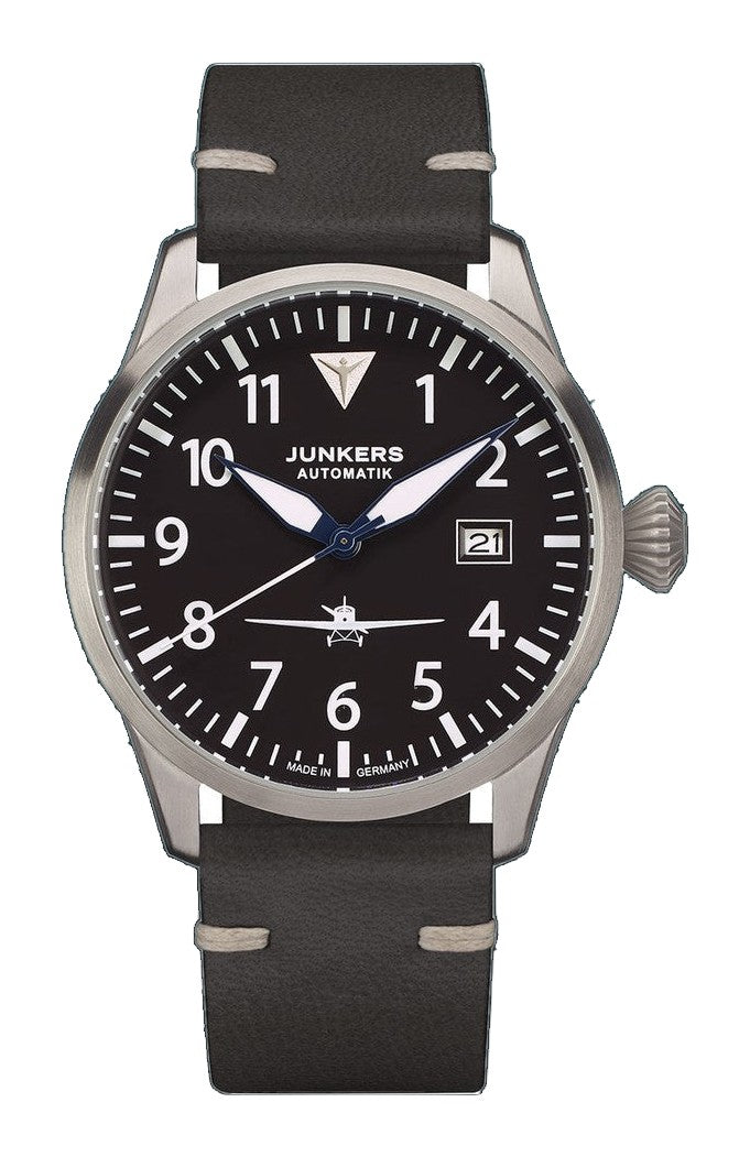 Flieger Leather / Black Black Dial