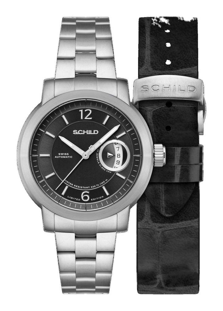 Heinrich Minimal Swiss Automatic Limited Edition Black / Stainless Steel | Black Dial