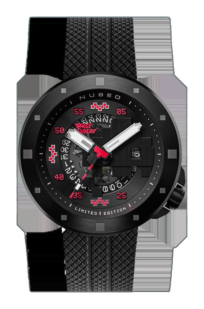 Cassini Automatic Space Invaders Limited Edition Black & Red / Black | Black Dial