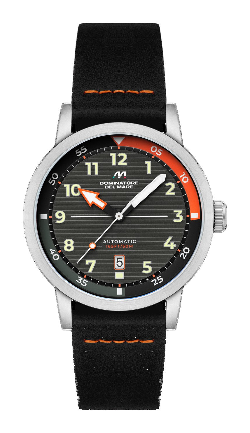 Camogli Automatic Grey / Black Leather | Grey Dial