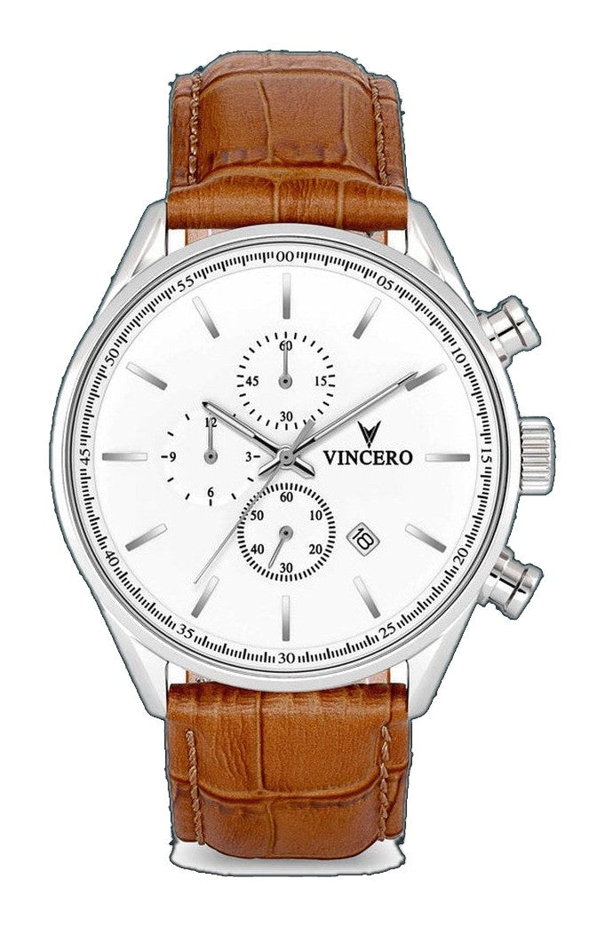 The Chrono S2 40mm Silver/Tan | White Dial