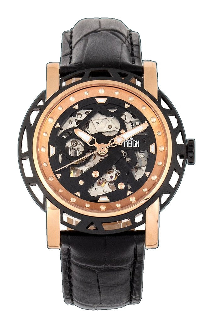 Stavros Rose Gold/Black | Black Dial