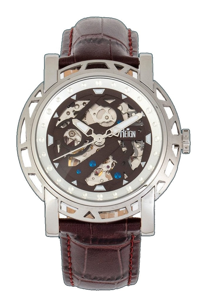 Stavros Silver/Dark Brown | Brown Dial