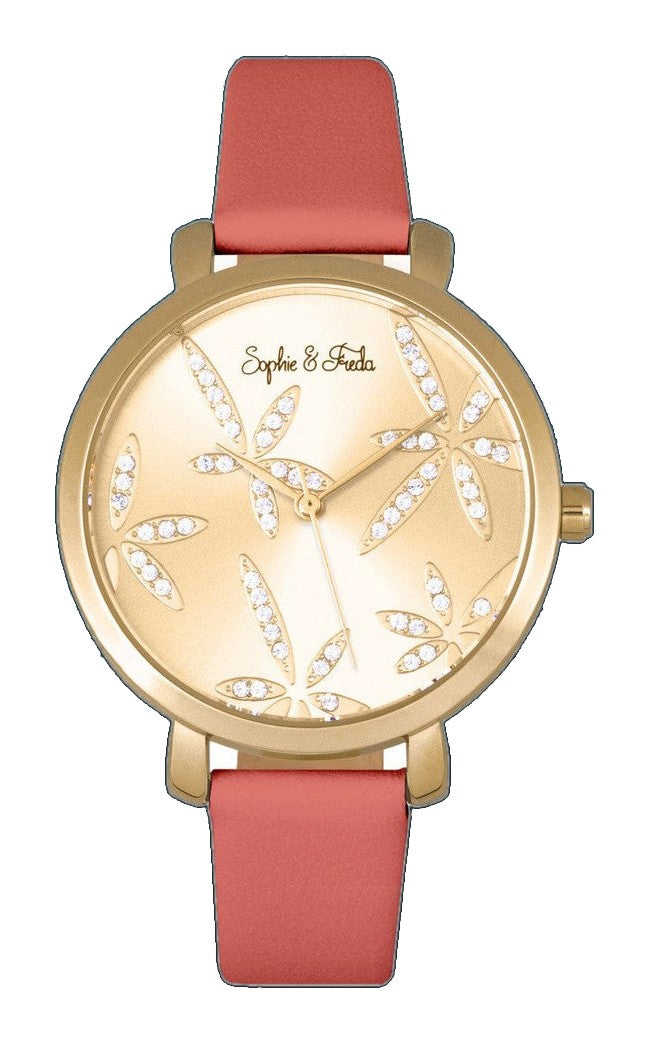 Key West w/ Swarovski Crystals Gold/Dark Pink