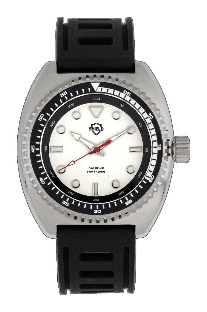 Dreyer Pro Diver 20ATM, Swiss Super Lume Silver/ | White Dial