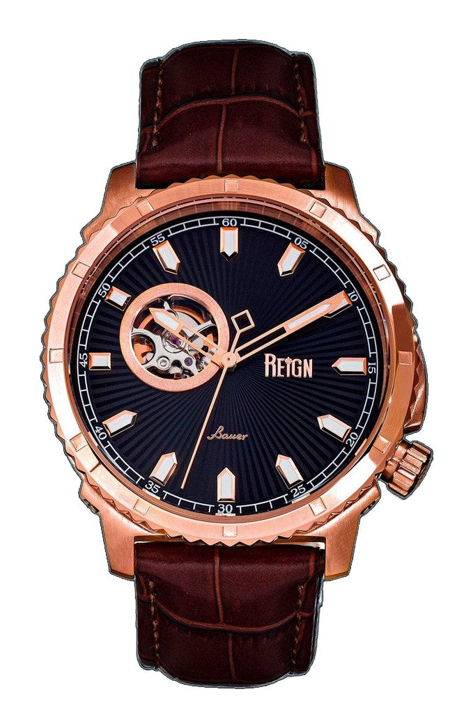 Bauer Rose Gold/Black | Black Dial