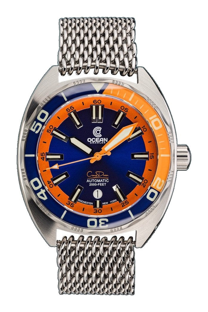 CORE DIVER Blue Orange | Black Dial