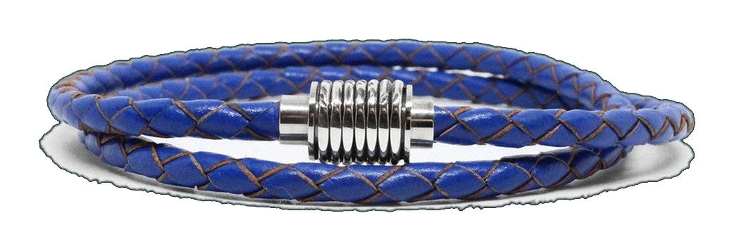 Sterling Coil, Leather Wrap