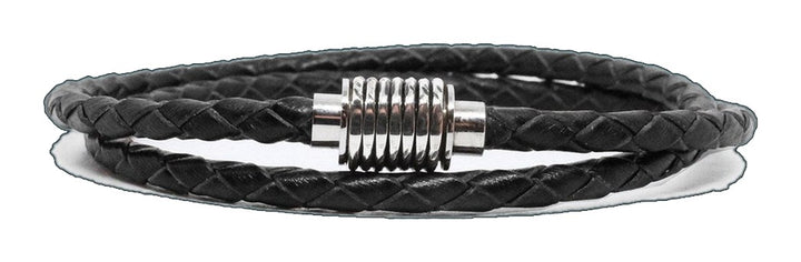 Sterling Coil, Leather Wrap