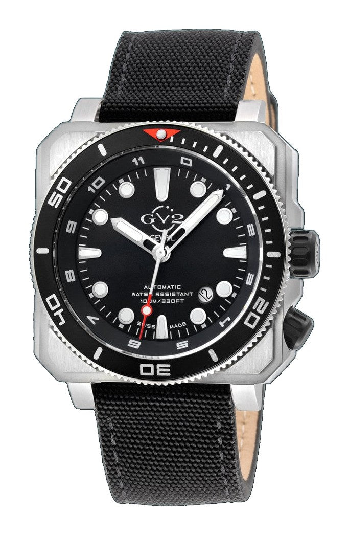XO small Swiss Made SW200  inner and outer rotating bezel, metal band  Black silver | Black Dial