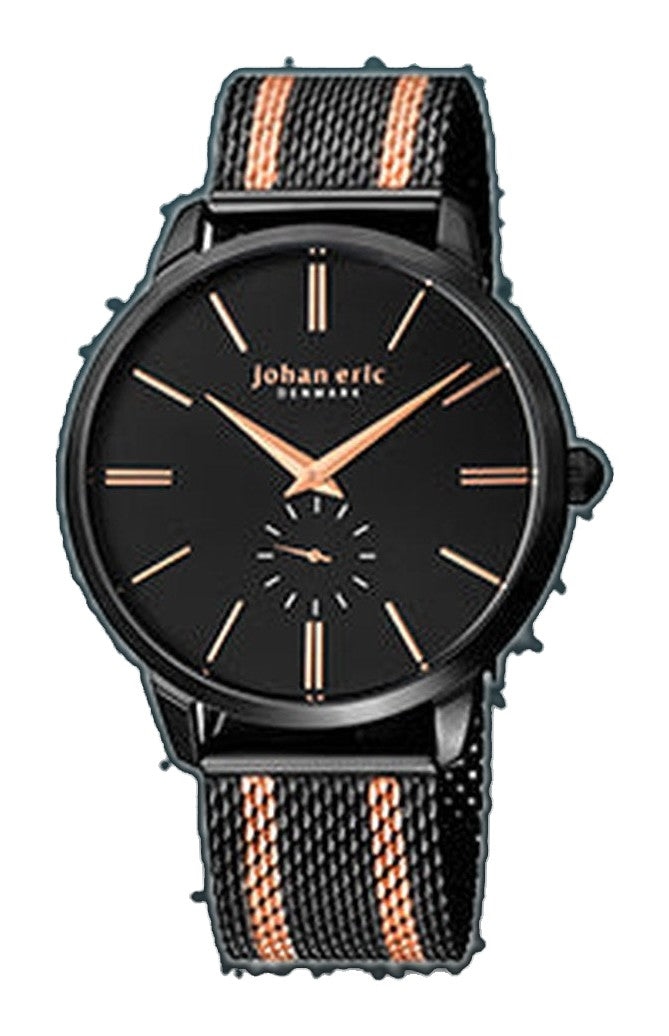Kolding Black, Black two tone mesh  IP rose | Black Dial
