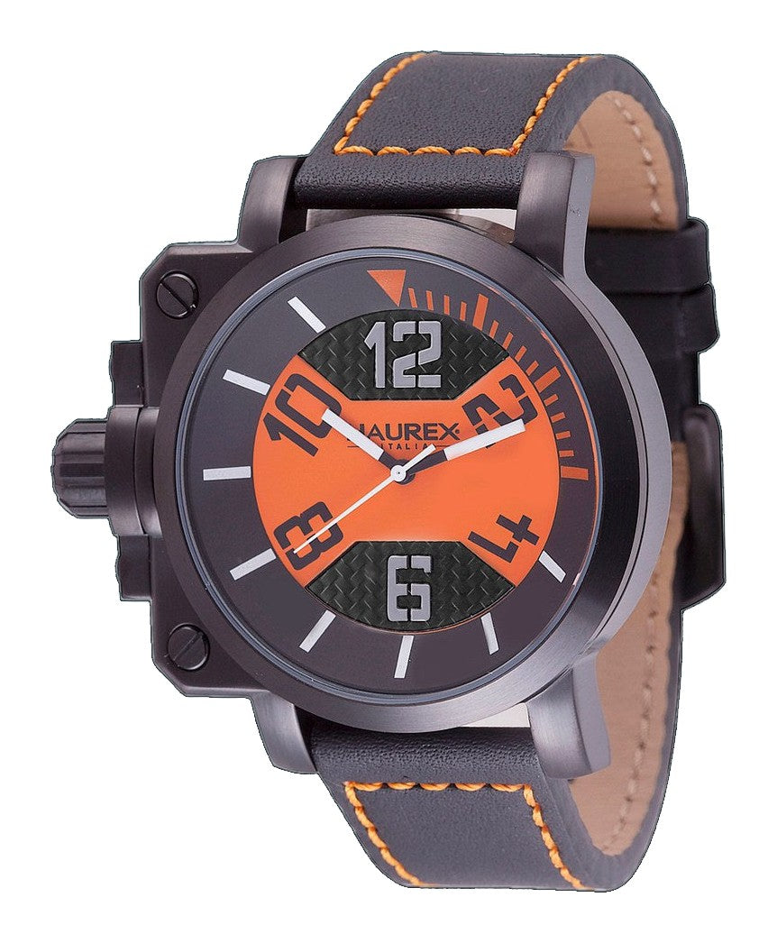 Gun Black-Black orange | Black Dial