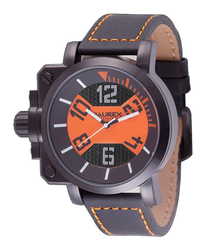 Gun Black-Black orange | Black Dial