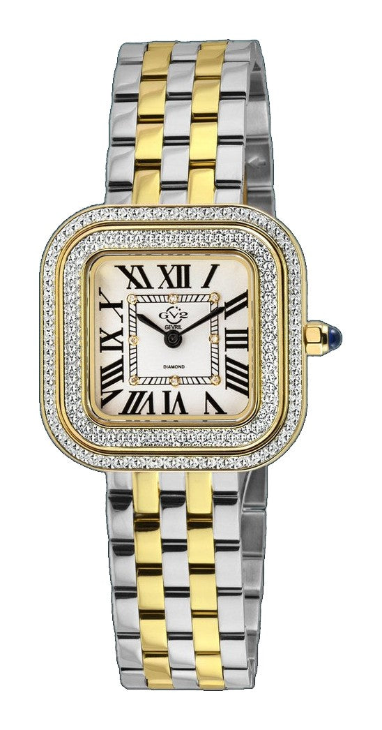 Bellagio GV2 Women's Diamond Swiss Quartz Watch, Silver/White dial 8 Diamonds, Bracelet | White Dial