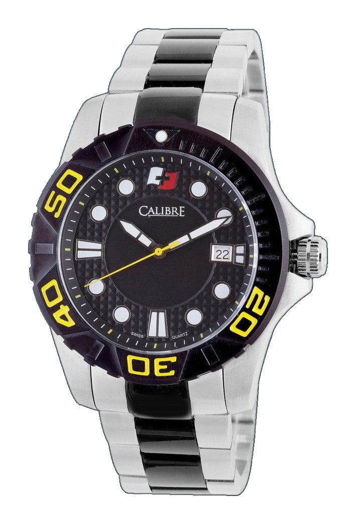 Akron Black Yellow-Two Tone | Black Dial