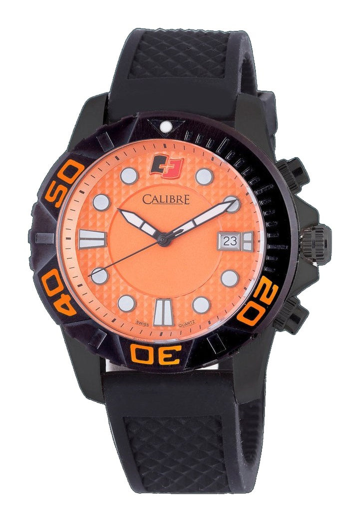 Akron Orange-IP Black | Orange Dial