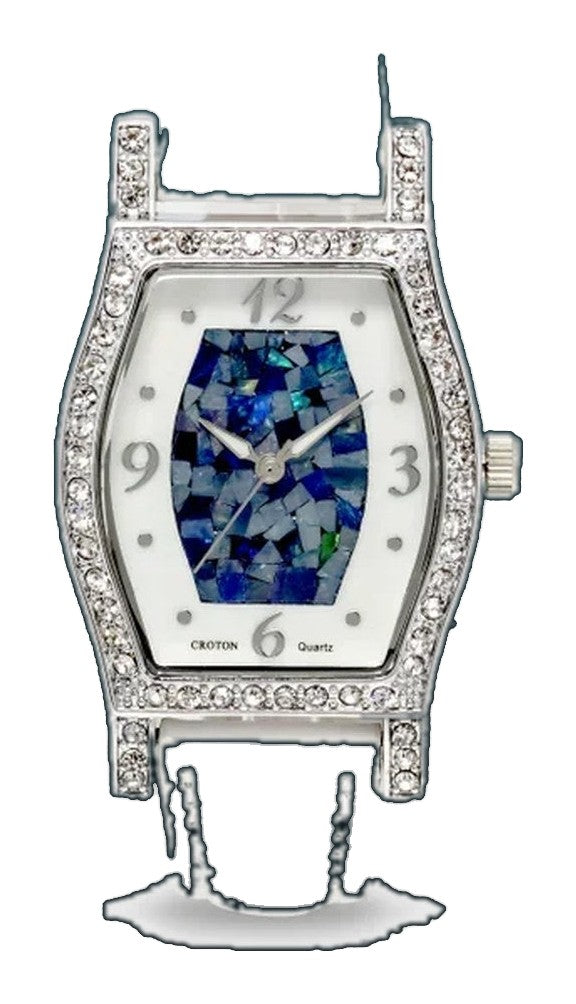 PIETRA Ladies Quartz Mother of Pearl Dial Watch with Crystal Bezel