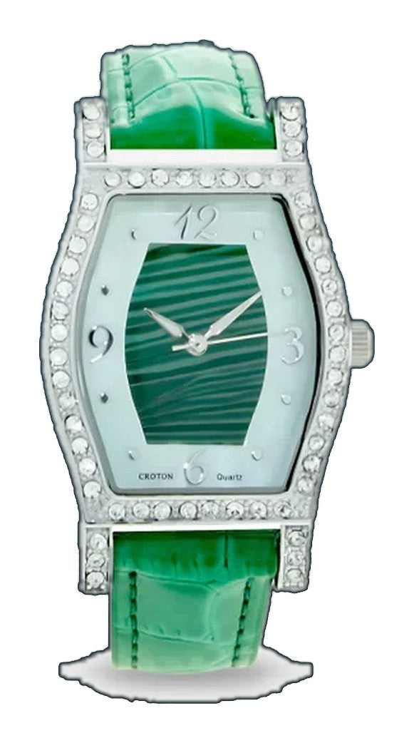 PIETRA Ladies Quartz Mother of Pearl Dial Watch with Crystal Bezel