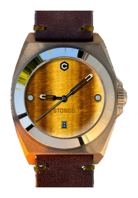STONED COLLECTION TIGERS EYE | Brown Dial
