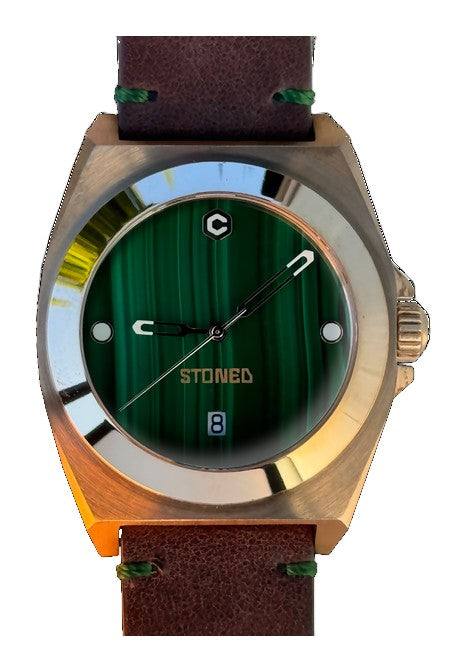 STONED COLLECTION MALACHITE | Green Dial