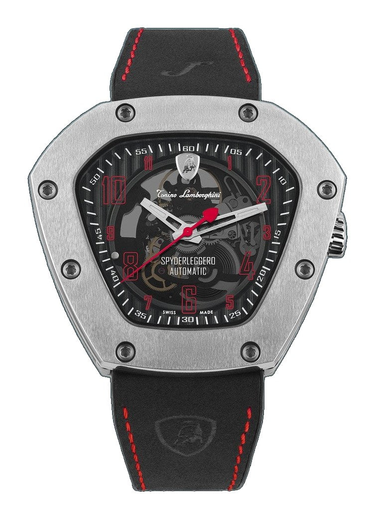 Spyderleggero Skeleton TITANIUM / RED (Extended Ship Time from Switzerland) Black Dial