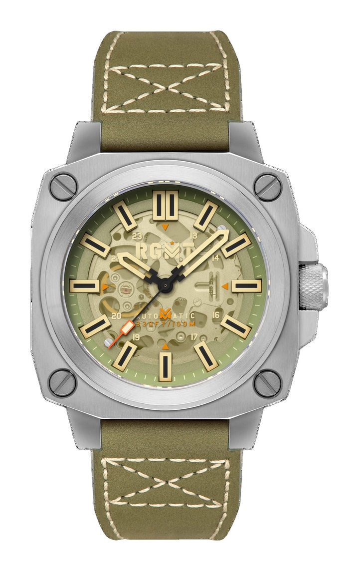 Altimeter Skeleton Automatic Green / Leather | Green Dial