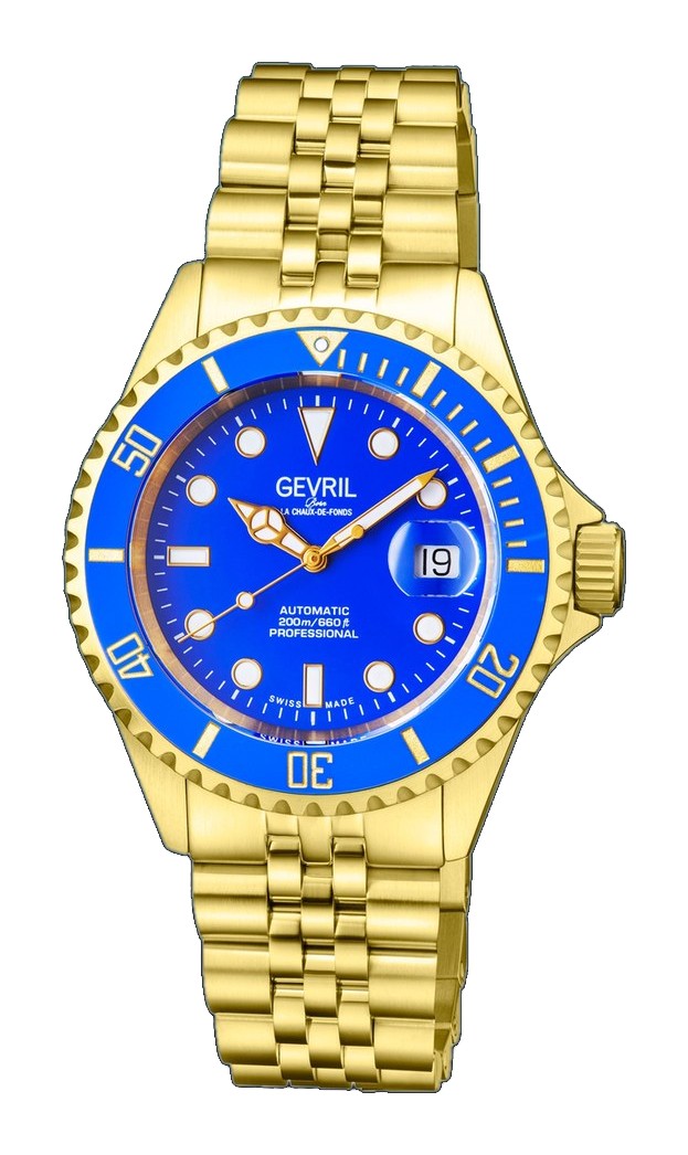 Wall Street Swiss Automatic  SW200 Blue Ceramic Bezel, IPYG Bracelet, Blue dial | Blue Dial