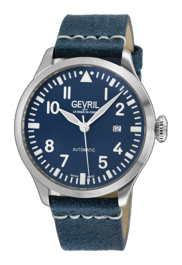 Vaughn Gevril Sellita SW200 Pilot Watch Blue
