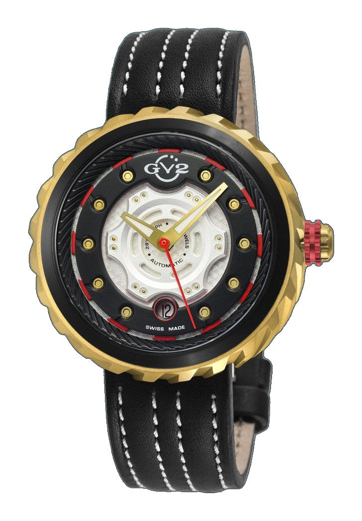 Motorcycle - Sport GV2 Swiss Made Automatic, Black Dial with multi-layers represents a motorcycle disc braking system Black Dial