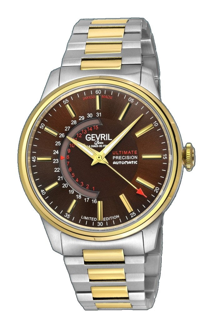 Guggenheim Sellita SW 220 Custom date wheel, SS Case, Brown dial, SS Bracelet | Brown Dial