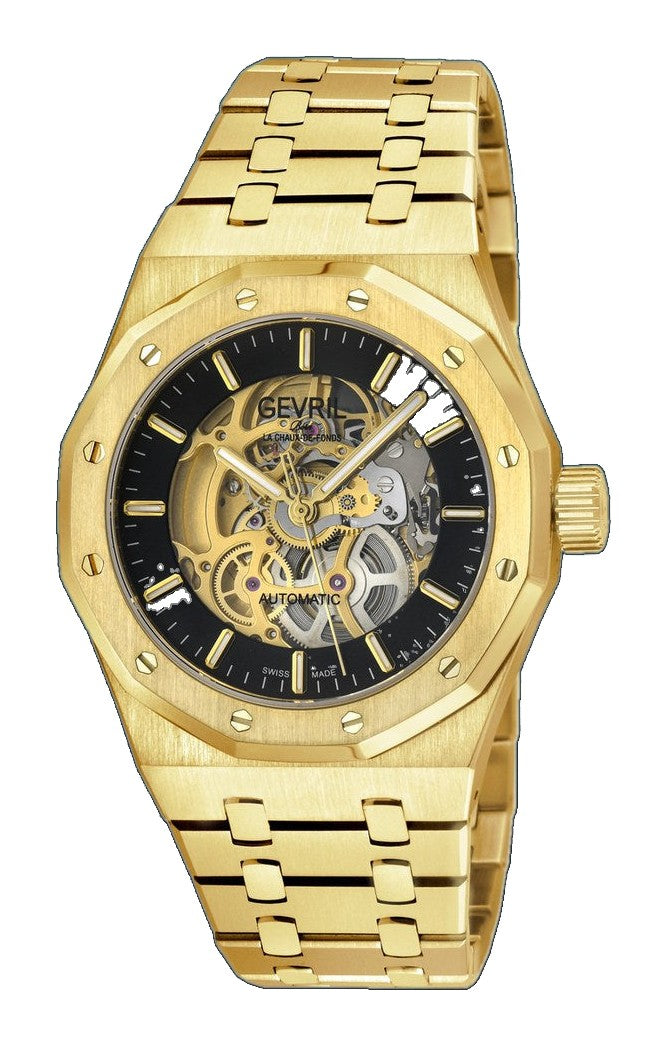 Gotham - Skeleton Swiss Automatic Movement Skeleton Dial, IPYG Bracelet | Skeleton Dial