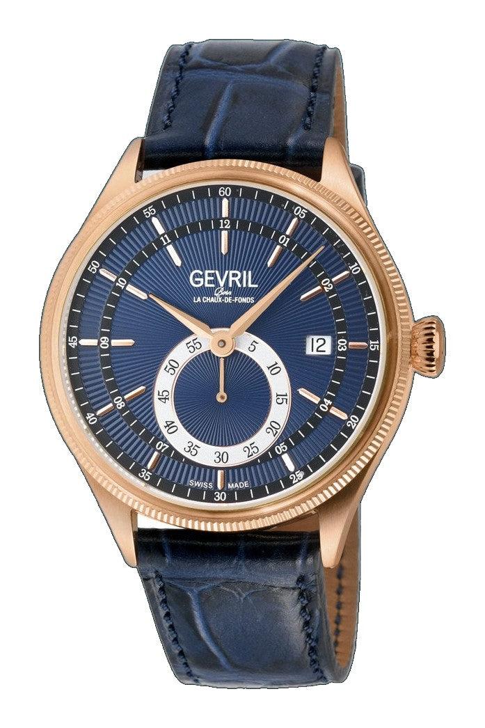 Empire Swiss made Automatic ETA 2895, RG Case, Blue Dial, second subdials | Blue Dial