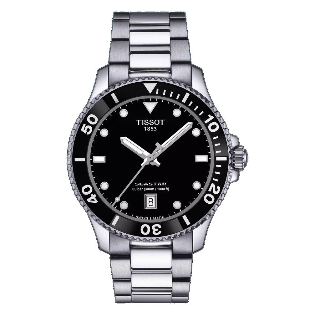 Tissot SEASTAR 1000 Black / Stainless Steel Black Dial