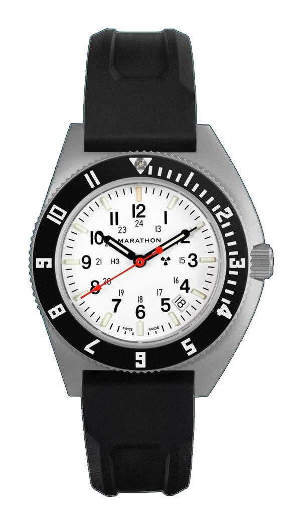 NAV, DATE,QUARTZ, SAPH, ARCTIC NGM, COL: SS/BKPS 3PC RUBBER Arctic SSNAV-D on Rubber | Arctic Dial