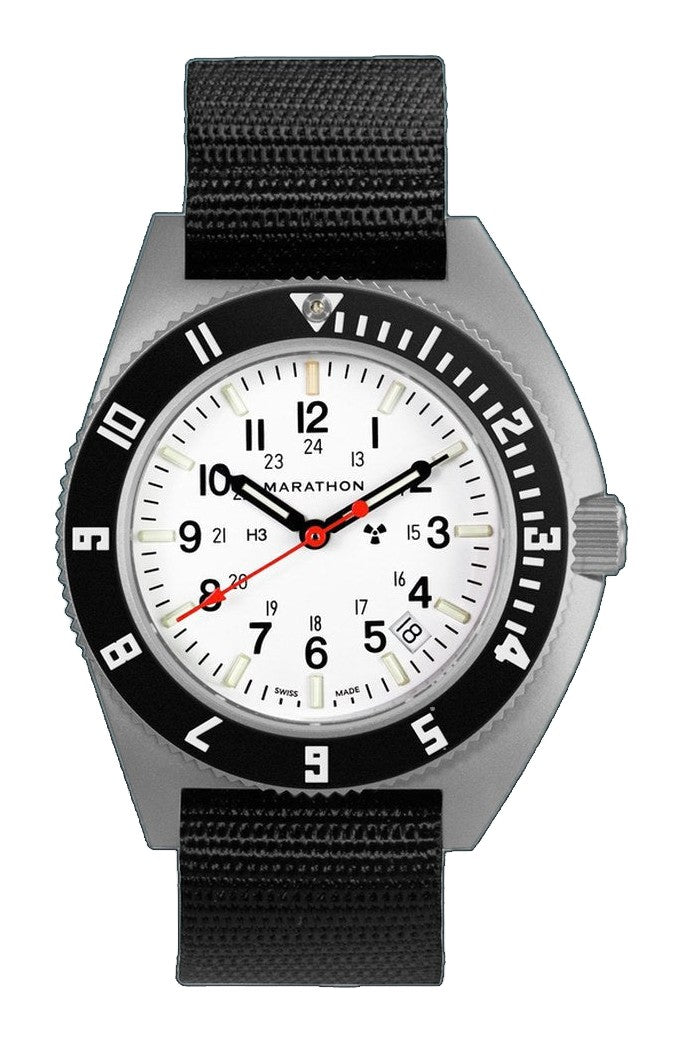 NAV, DATE, QUARTZ, SAPH, ARCTIC NGM, COL: SS//BKBK NYLON 12" Arctic SSNAV-D on 12 Ballistic | Arctic Dial
