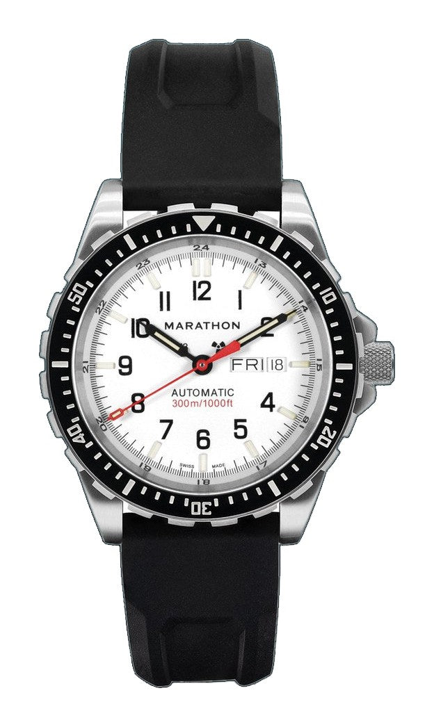 Divers Auto Jumbo Day /Date White NGM/Rubber | Arctic White Dial