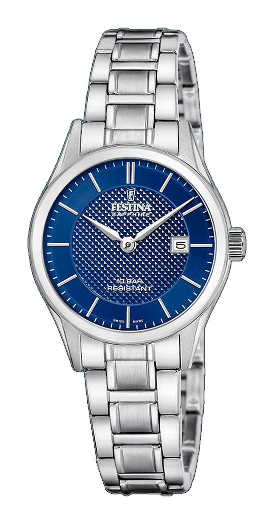 Swiss Made Blue / Stainless Steel Blue Dial