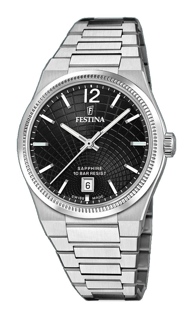 Rive Black / Stainless steel Black Dial
