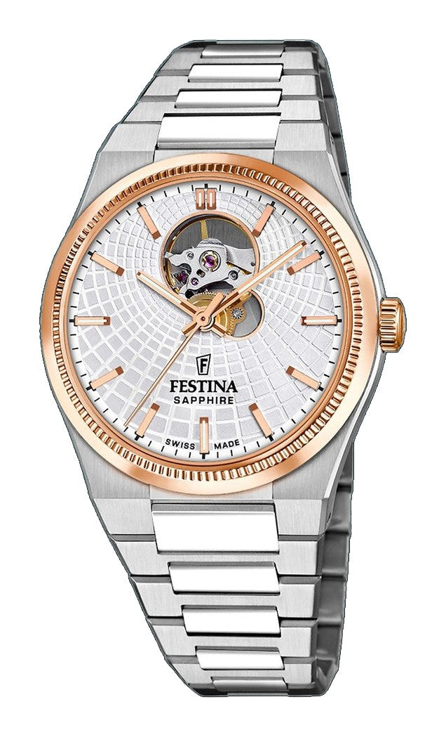 Riv Open Heart Silver / Stainless Steel | Silver Dial