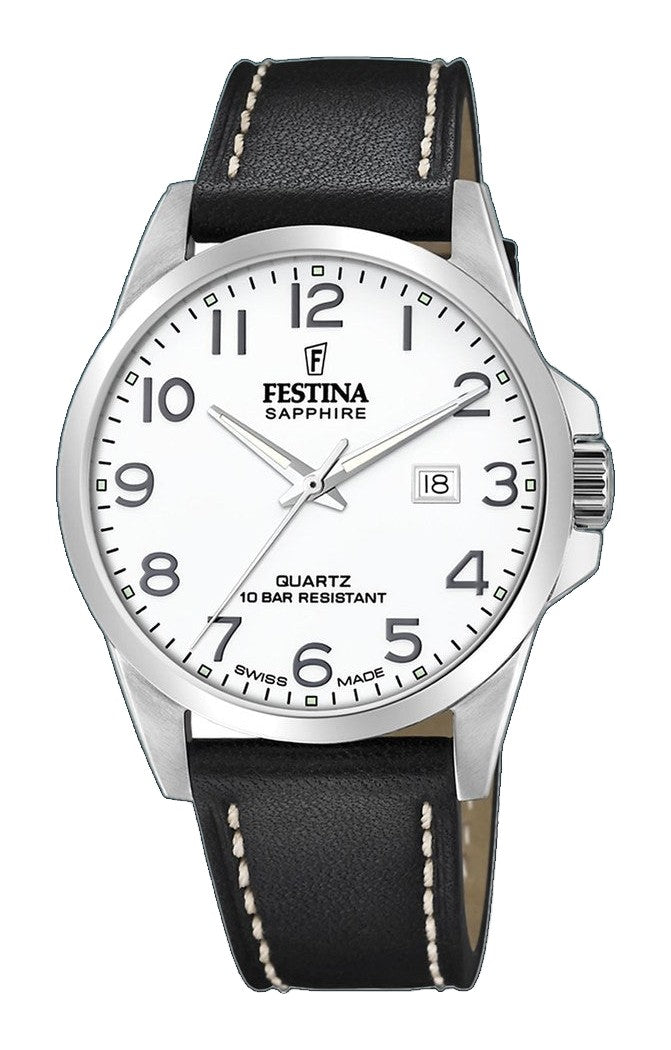 Classic Silver / Leather Silver Dial