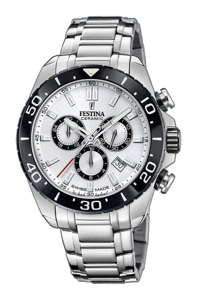 Chronograph Ceramic White / Stainless Steel | White Dial