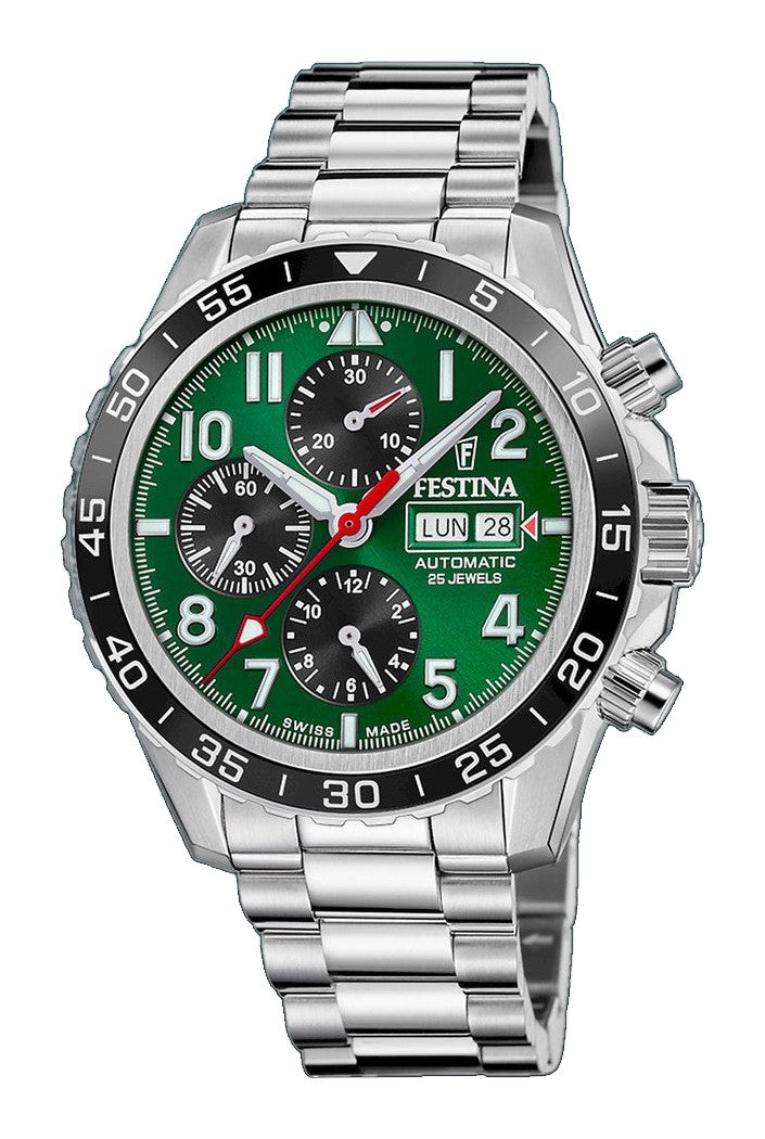 Aviator North Chrono Green / Stainless Steel | Green Dial