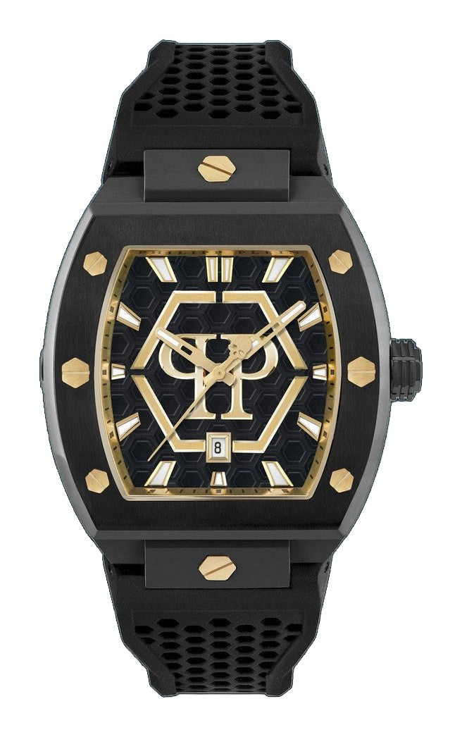 THE HEXAGON PHANTOM 44MM Black / Polyurethane | Black Dial