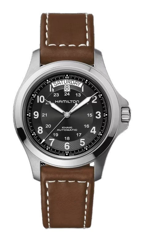 KHAKI FIELD Black / Leather Black Dial