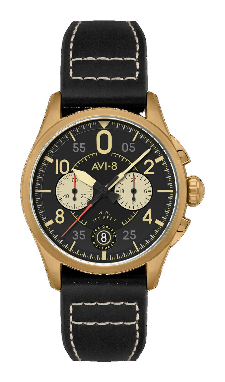 Lock Chronograph Black / Leather | Black Dial