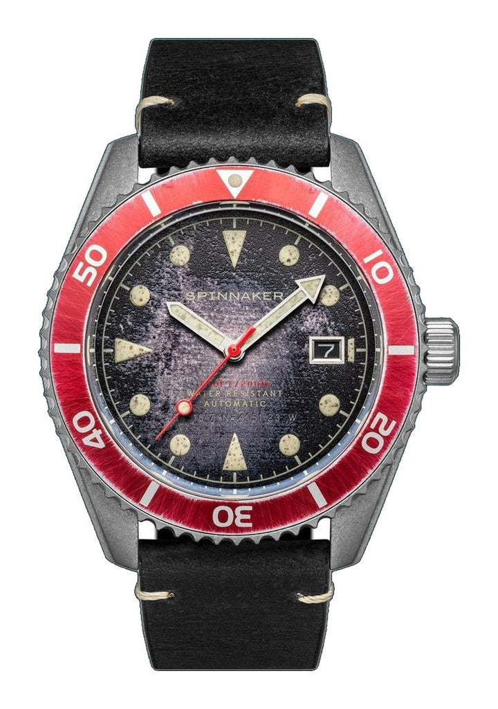 Wreck Red Ring & Gray / Leather | Black Dial