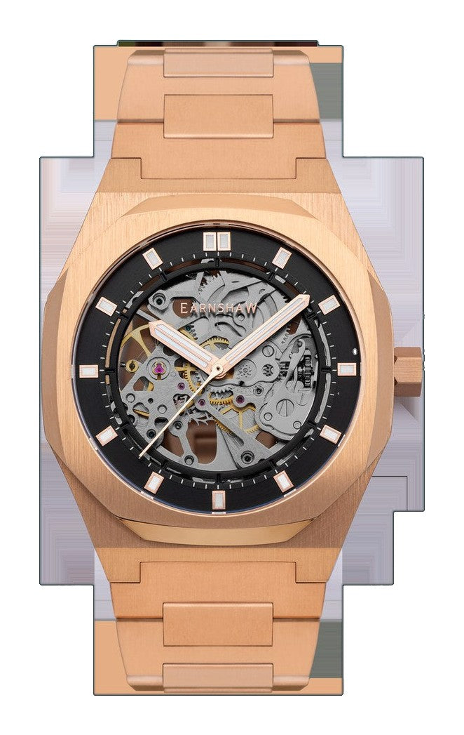 Drake Skeleton  Automatic Black / Rose / Stainless Steel | Black Dial