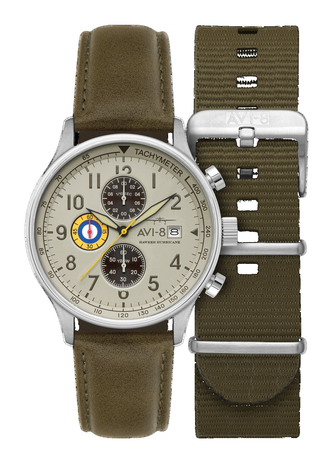Classic Chronograph Khaki / Leather | Khaki Dial