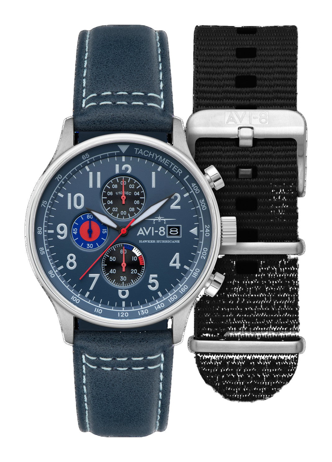 Classic Chronograph Blue / Leather Blue Dial